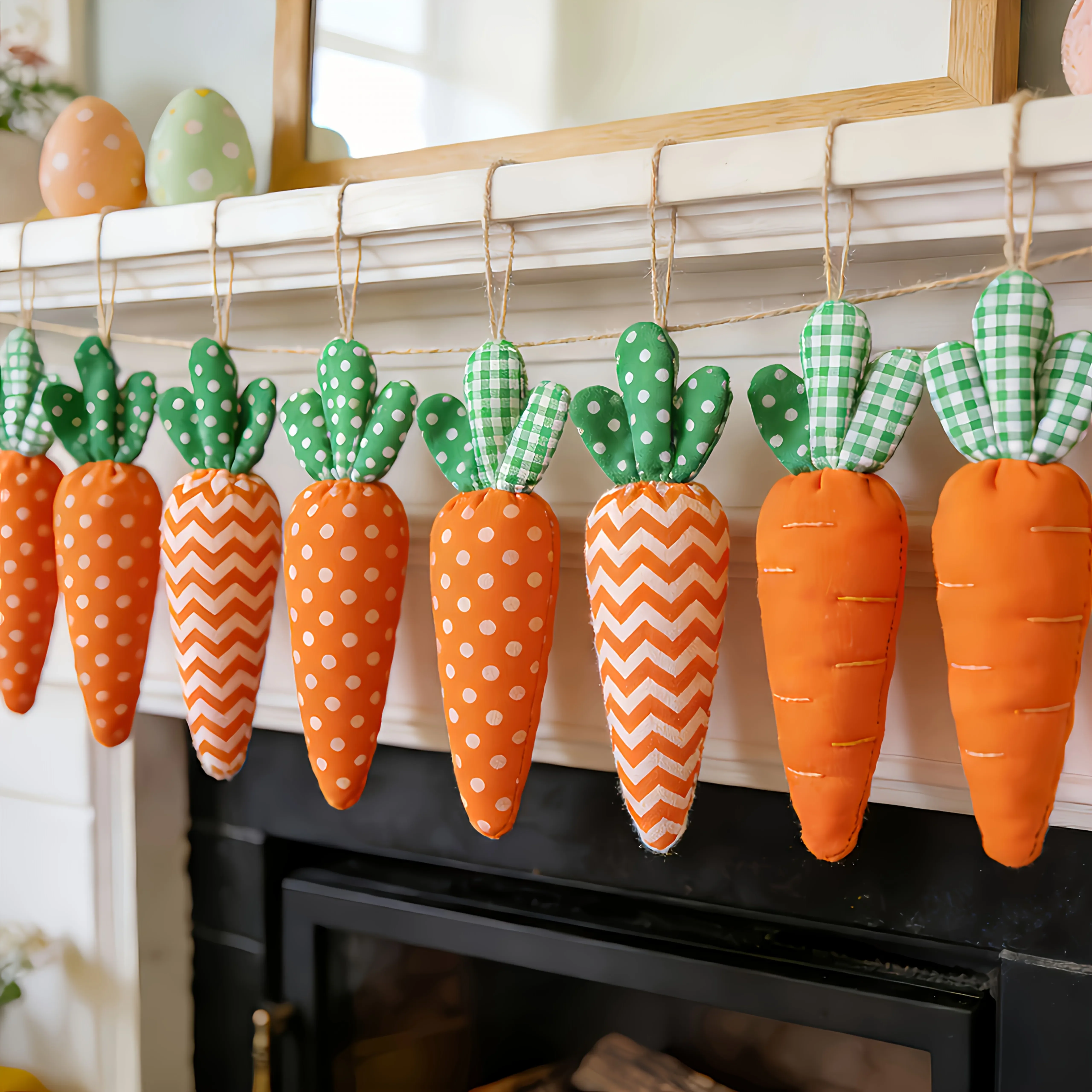 

Easter Carrot Ornaments 2026 Spring Easter Party Decoration for Home Kids Birthday Favors Gift Soft Artificial Carrot Toy
