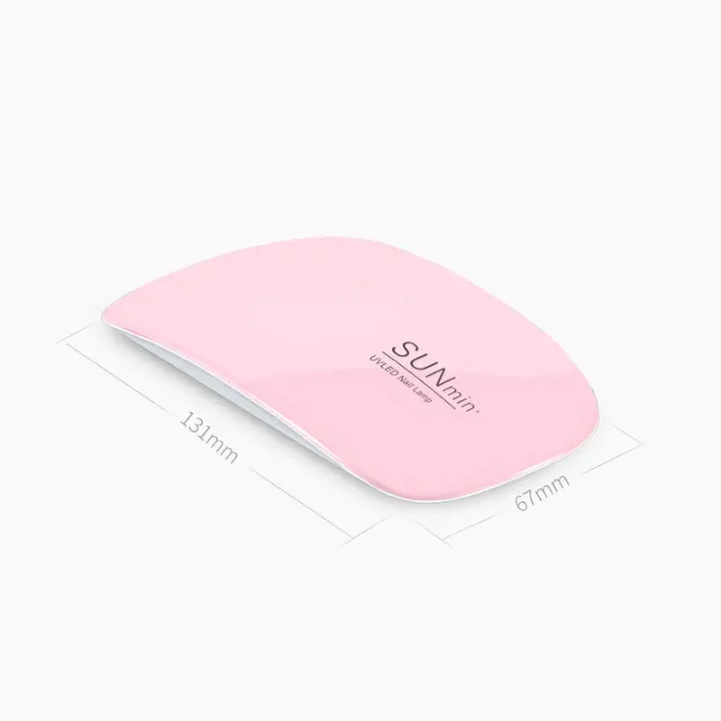 Portátil UV lâmpada LED prego Mini secador de unhas, interface USB, polonês, verniz, máquina de cura, branco, rosa, 6W