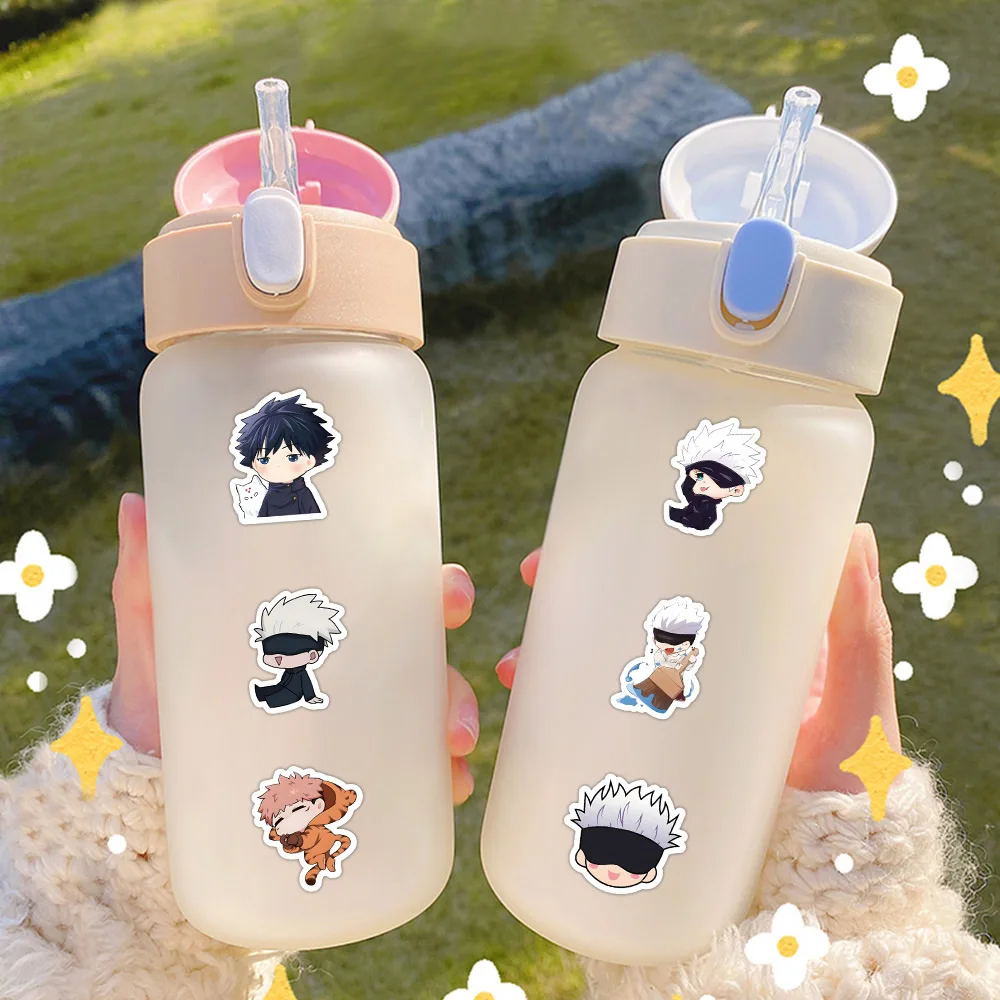 30/60/180 قطعة Jujutsu Kaisen أنيمي ملصقات لطيف Satoru Gojo Itadori Yuji القرطاسية الكرتون ملصق الهاتف المحمول مذكرات Kawaii