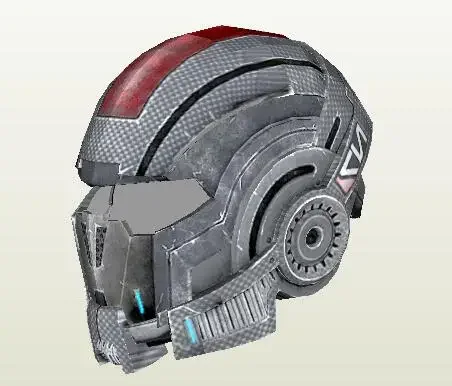 Mass Effect N7 Helmet 1:1 Wearable 3D Paper Model DIY