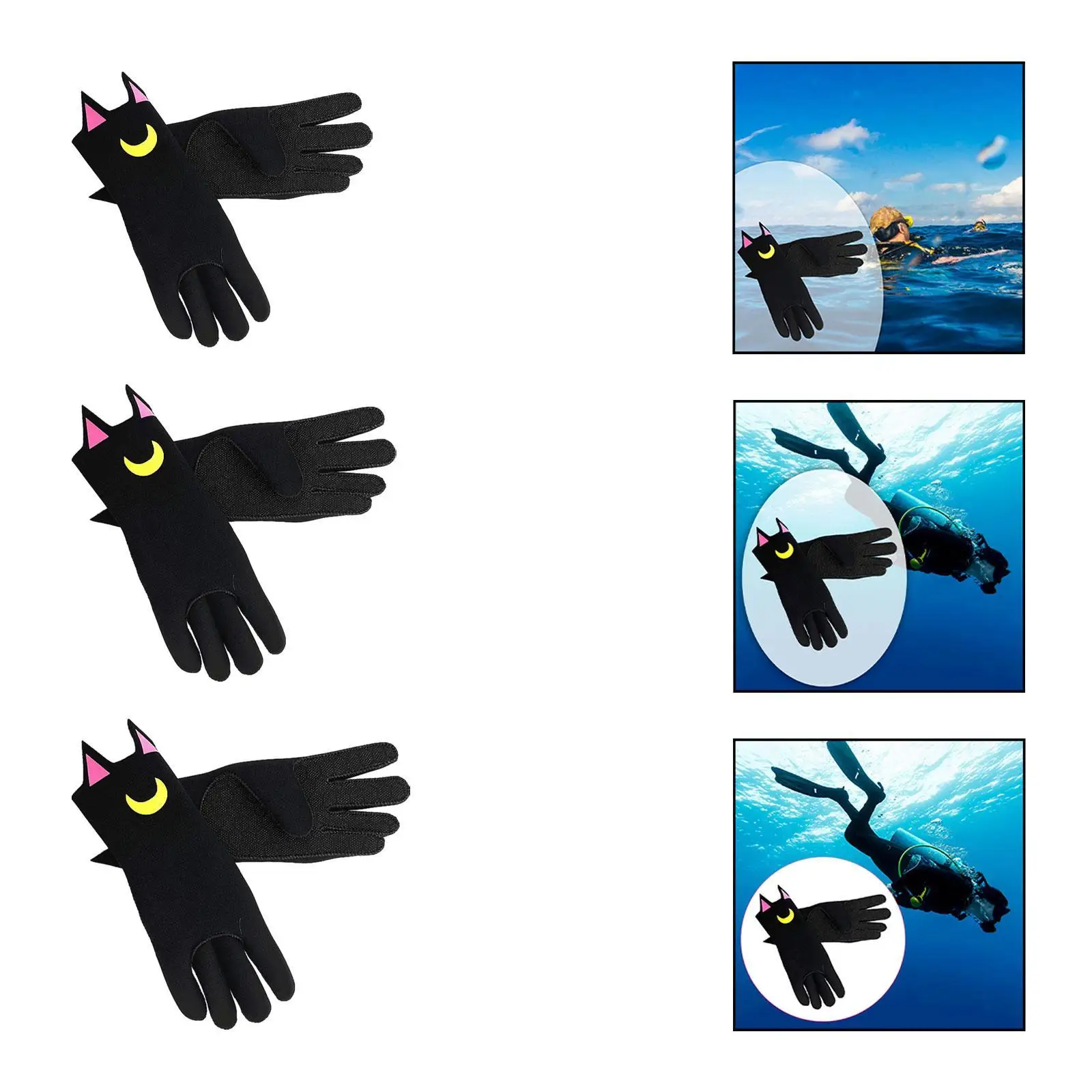 

3mm Neoprene Warm Scuba Diving Gloves for Kayaking Surfing Athletic Sports