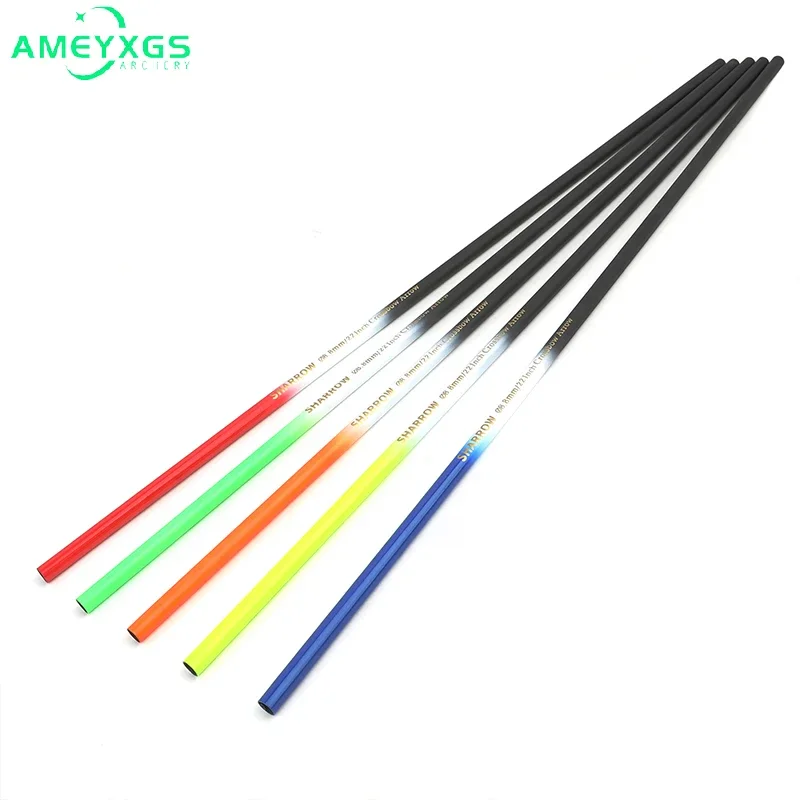 

16/17/18/20/22inch 6pcs Short Mixed Carbon Arrow Shaft OD 8.8mm ID 7.6mm DIY Crossbow for Shooting Hunting Archery Colorful