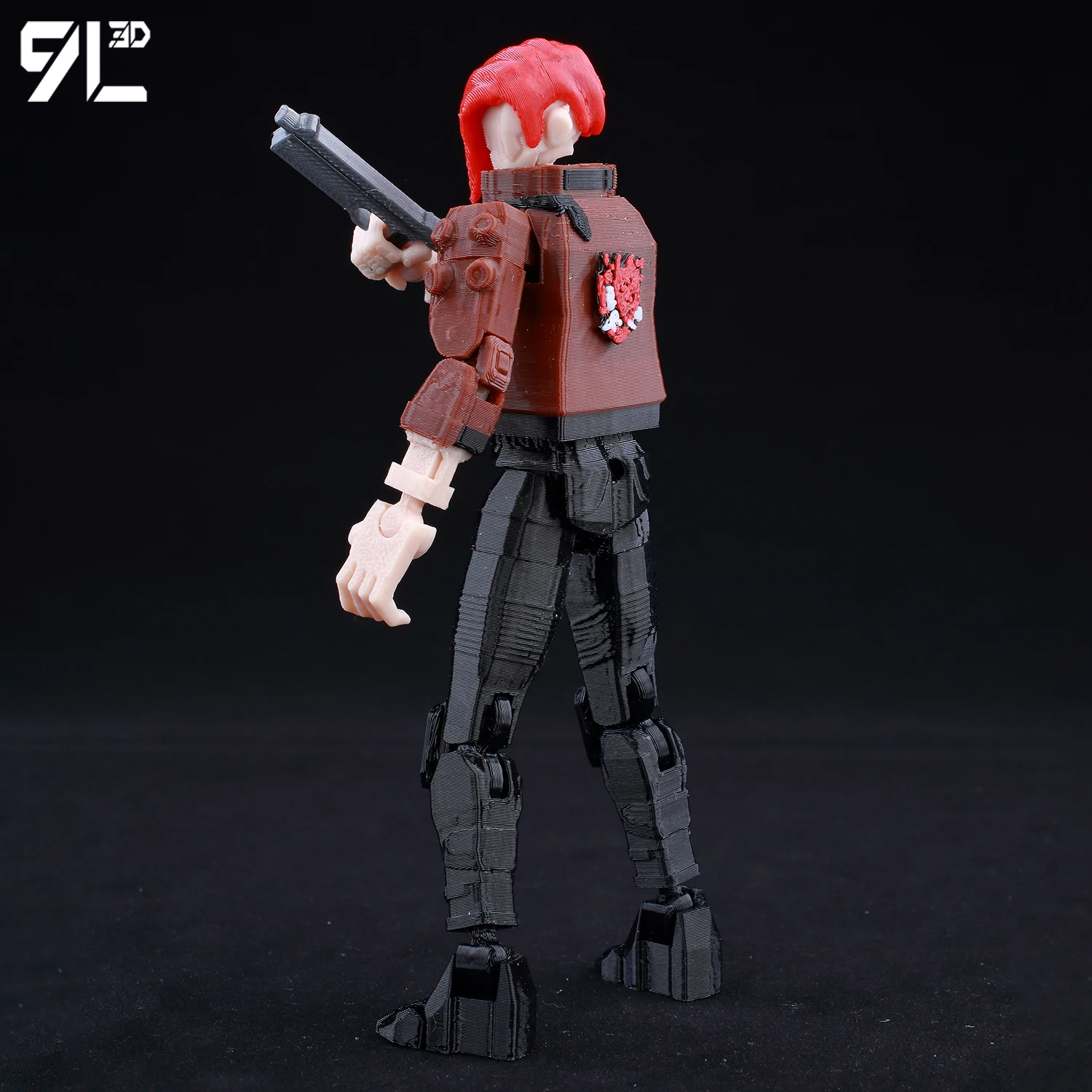 9L3D Neon Cyberpunk Female V Action Figure LUCKY13 Cybernetic Titan13 Multi-Jointed T13 Dummy13 Anime Collectible Model Toys