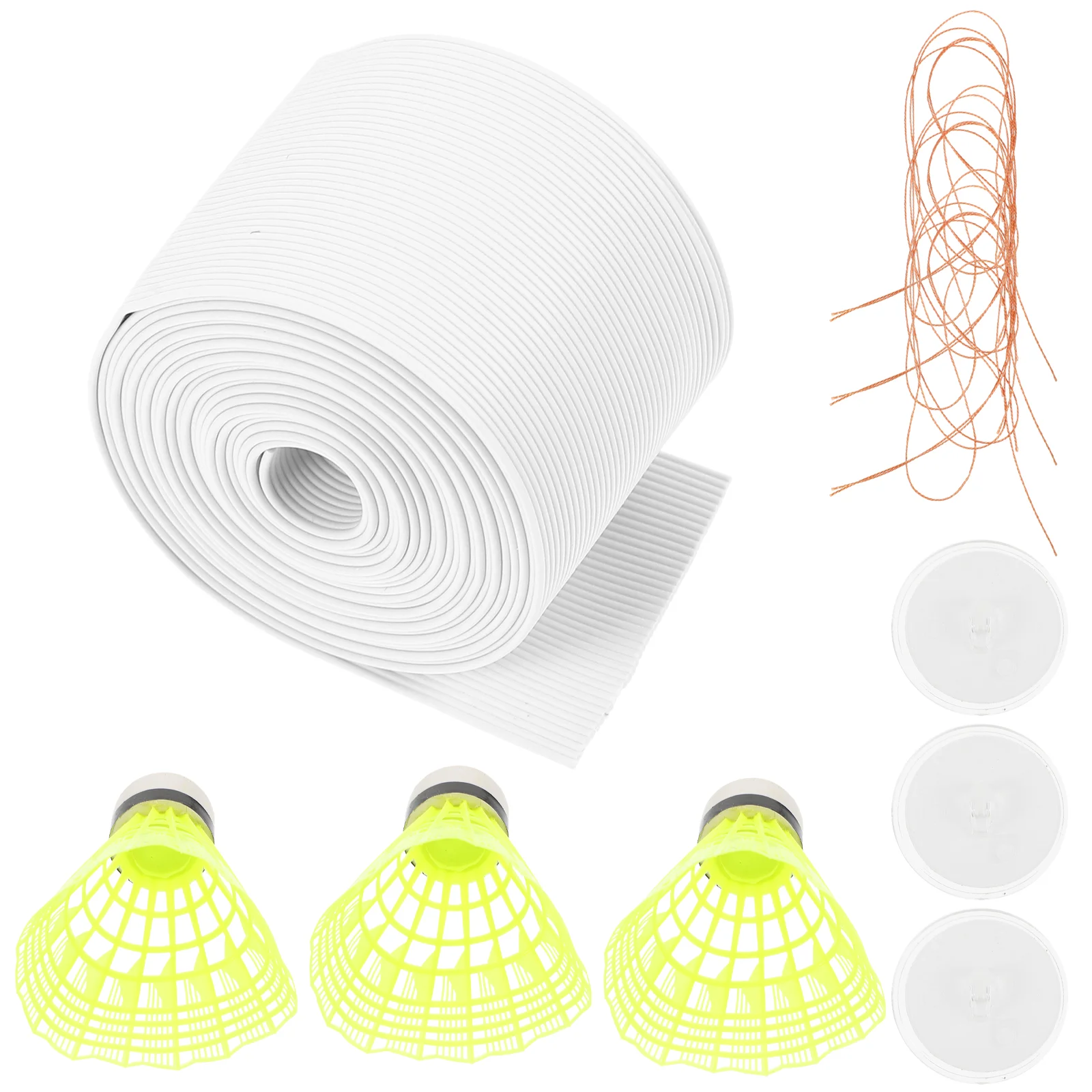 

10pcs Badminton Trainer Rebounder Set Portable Single Player Tennis Practicing Device Lightweight Storage
