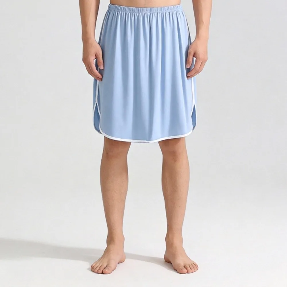 Crotch Less Men's Sleeping Skirt No Underwear Insensitive Half Body Apron Bottomless Underpants Sleep Artifact Side Split