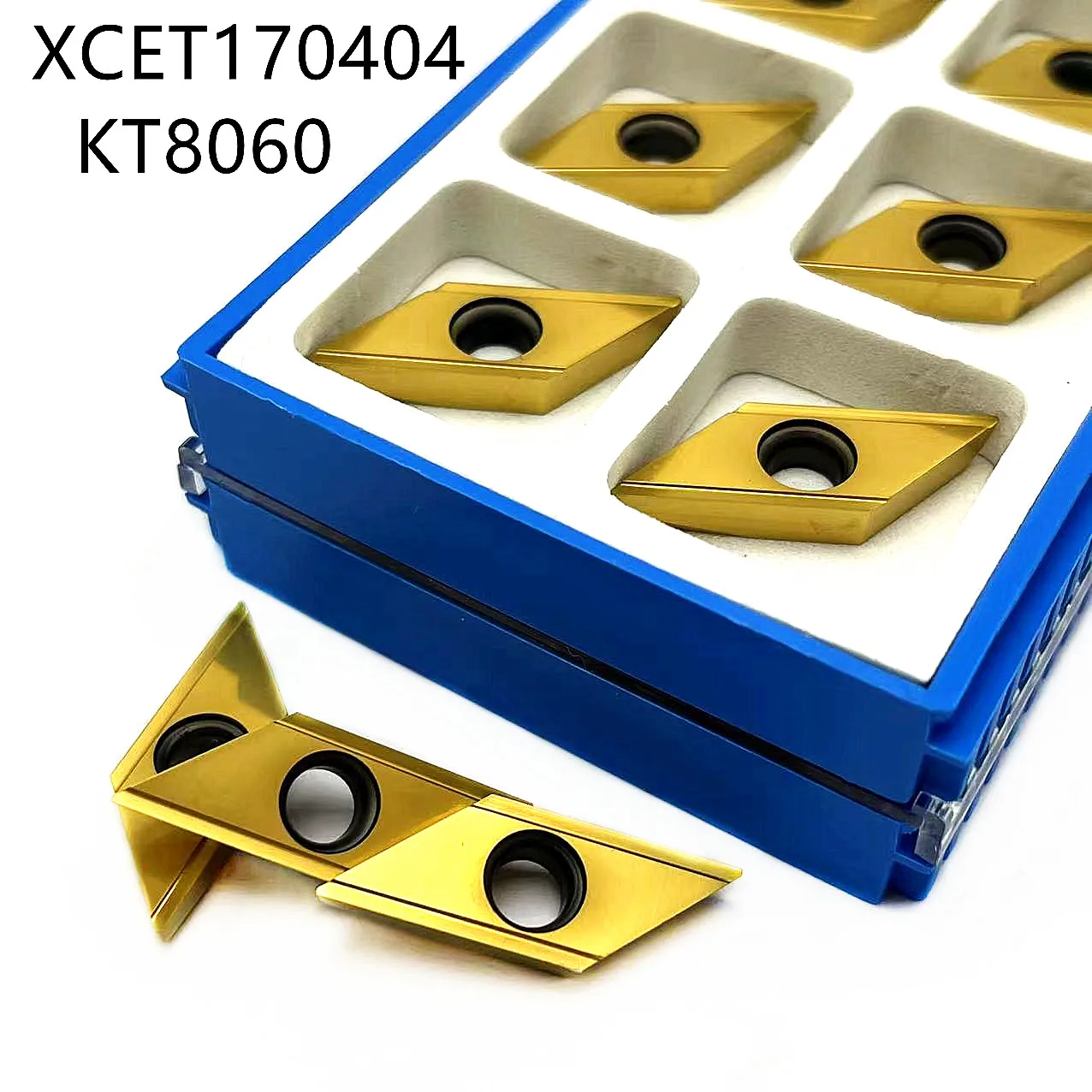 La lama di smussatura per utensili per tornitura in metallo duro XCET170404 KT8060 di alta qualità viene utilizzata per la macchina utensile per smussatura XCET170404