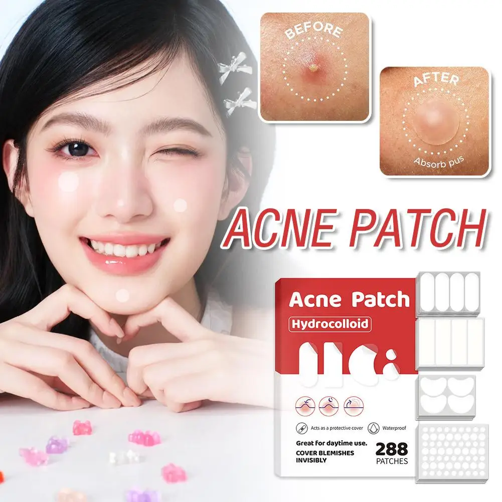 Large capacity Pimple Patches for Acne & Blemishes Various Shapes Covering Acne and Spot Patches for Face Skin Care Tool J1K5