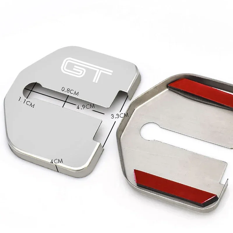 Stainless Steel Car Door Lock Anti-rust Cover for Ford GT Mustang Fiesta Focus Mondeo Kuga F150 Transit Protective Case Buckle - view 3