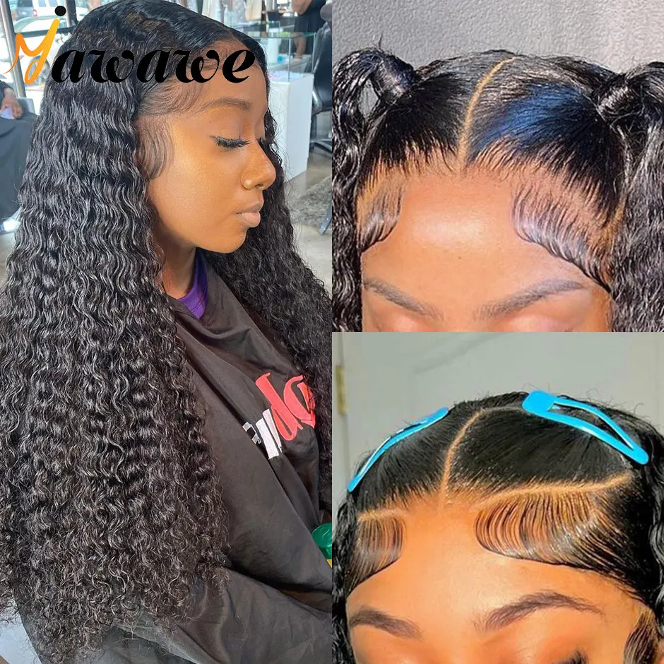 Water Wave Ready To Wear HDLace Closure Wigs Human Hair Preplucked Lace Frontal Pre-Cut Lace 6x4 Glueless Wear Go Wigs Yawawe