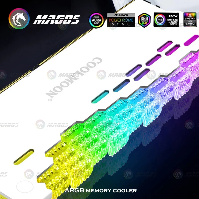 COOLMOON RA-2 RAM Heatsink Radiator Cooling Heat Sink Cooler For Computer Desktop Memory Heat Dissipation Pad gadget 5V 3P