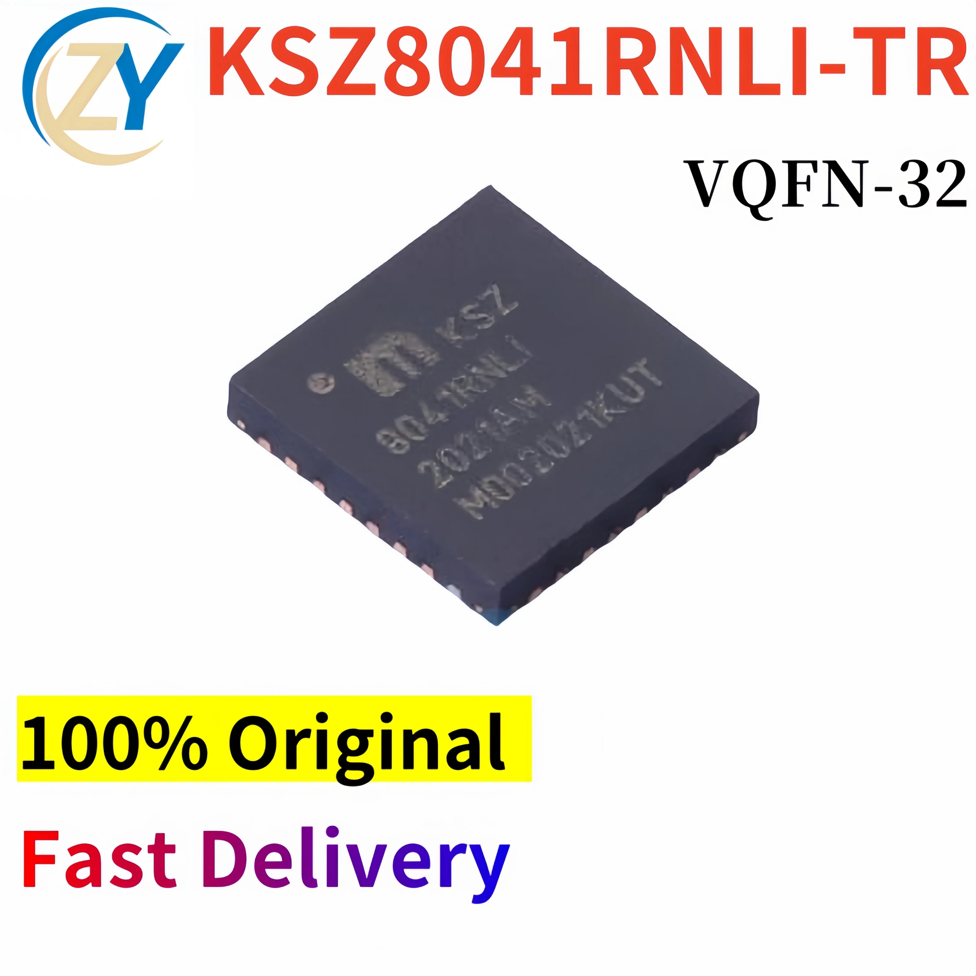 (5pcs) KSZ8041 Ethernet ICs KSZ8041RNLI QFN32 10Mb/s 100% Original & In Stock