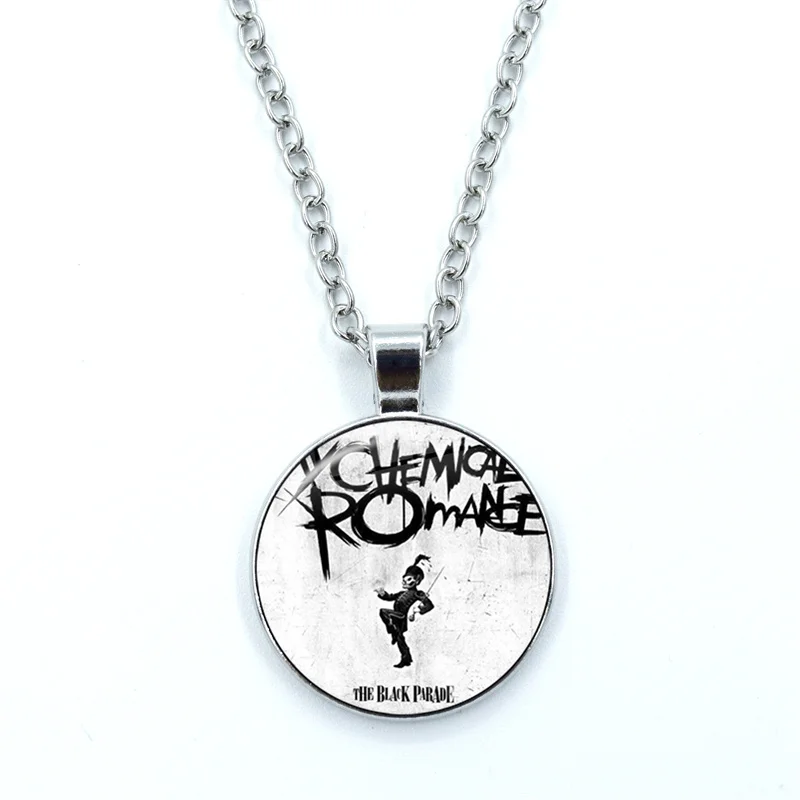 Rock Band My Chemical Romance I Love Mcr Dead Hip Hop Punk Glass Dome Cabochon Pendant Fashion Crystal Jewelry