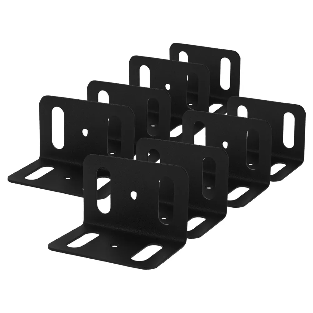 8Pcs Corner Brackets Heavy Duty L Angle Iron Shelf Braces 90 Degree Support Furniture Shelf Connectors for Wood