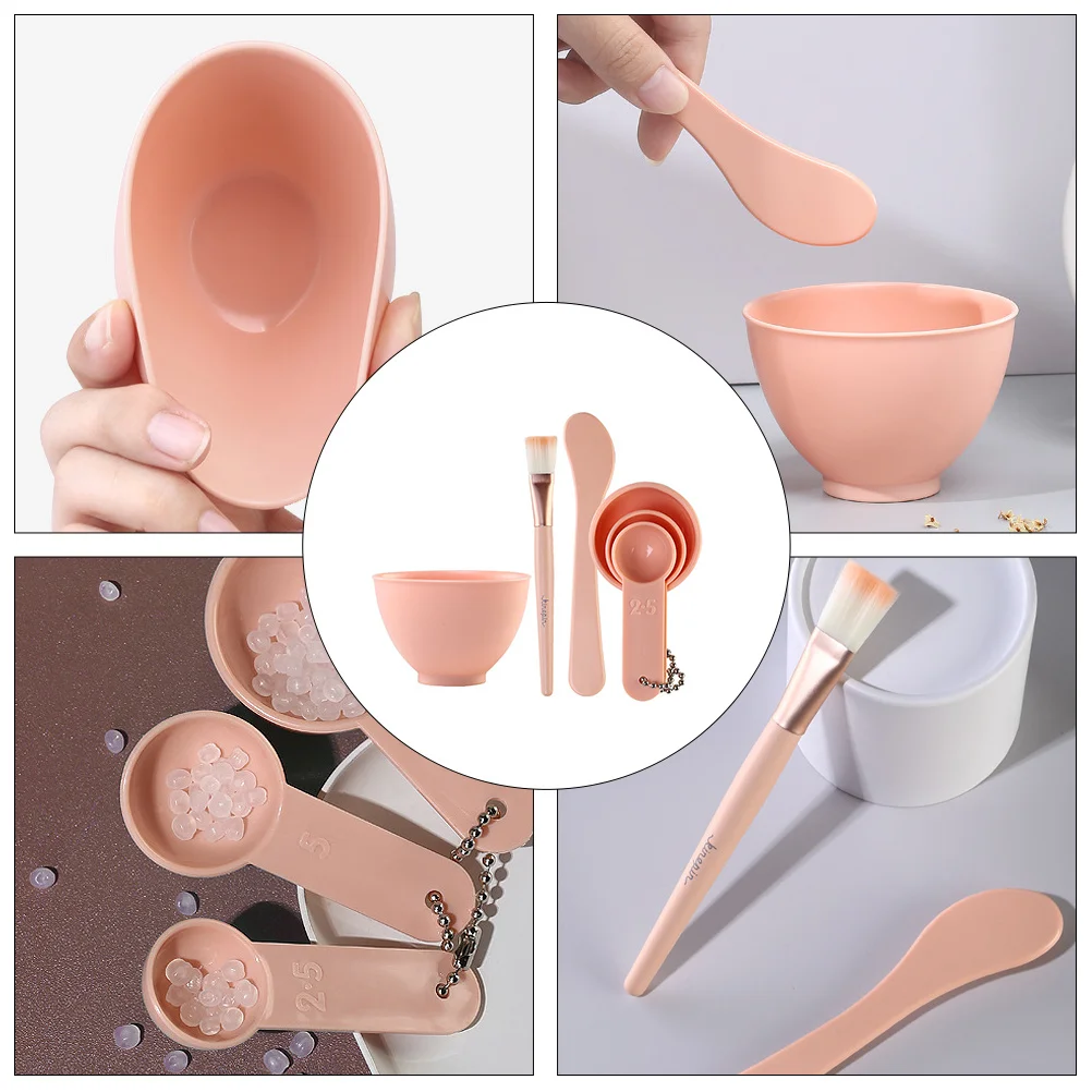 

1Set Facial Mask Bowl Kit Professional DIY Tool Complete Configuration Stirring Rod for Home Salon Use Facial Mask Bowl