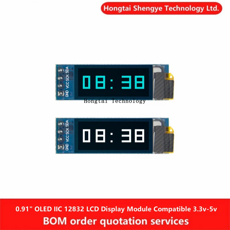 

0.91 Inch OLED LCD IIC 12832 LCD Display Module Compatible 3.3V-5V Resolution 128x32