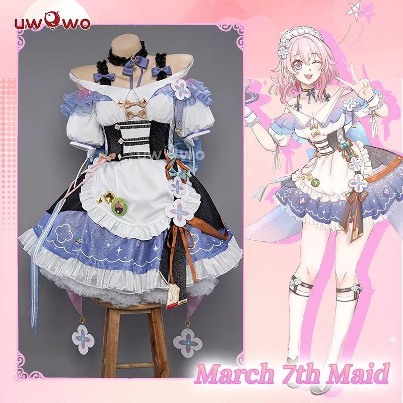 

IN STOCK Cosplay Exclusive Honkai Star Rail Fanart March 7th Maid Cosplay Costume