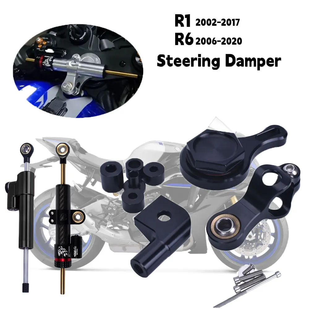 

Для мотоциклов YAMAHA YZF R1 2002-2017, R6 2006-2020: Комплект кронштейнов для крепления линейного стабилизатора рулевого демпфера