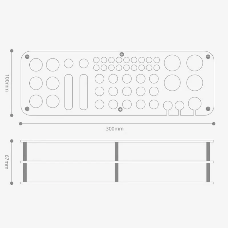 DIY acrylic tool holder push knife brush marker scissors pliers modeling tool storage rack hobby
