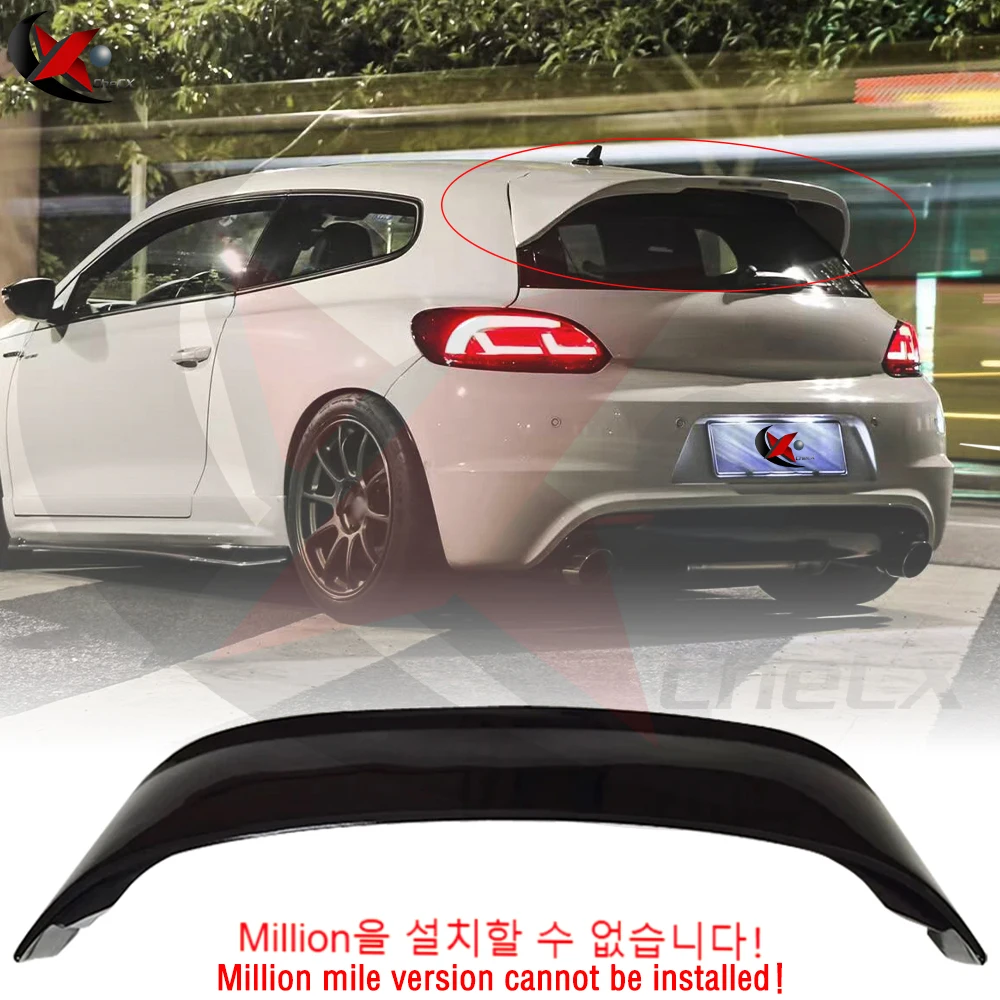 

Черный спойлер для Volkswagen Scirocco R-Line и Scirocco Regular Standard 2009-2014, аксессуар для заднего стекла и крышки багажника