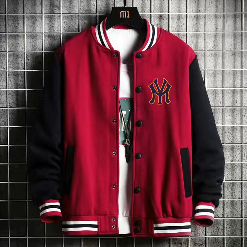 Supzoom New Arrival Letter Rib Sleeve Cotton Fashion Logo Single Breasted Casual Bomber Baseball Jacket Loose Cardigan Coat