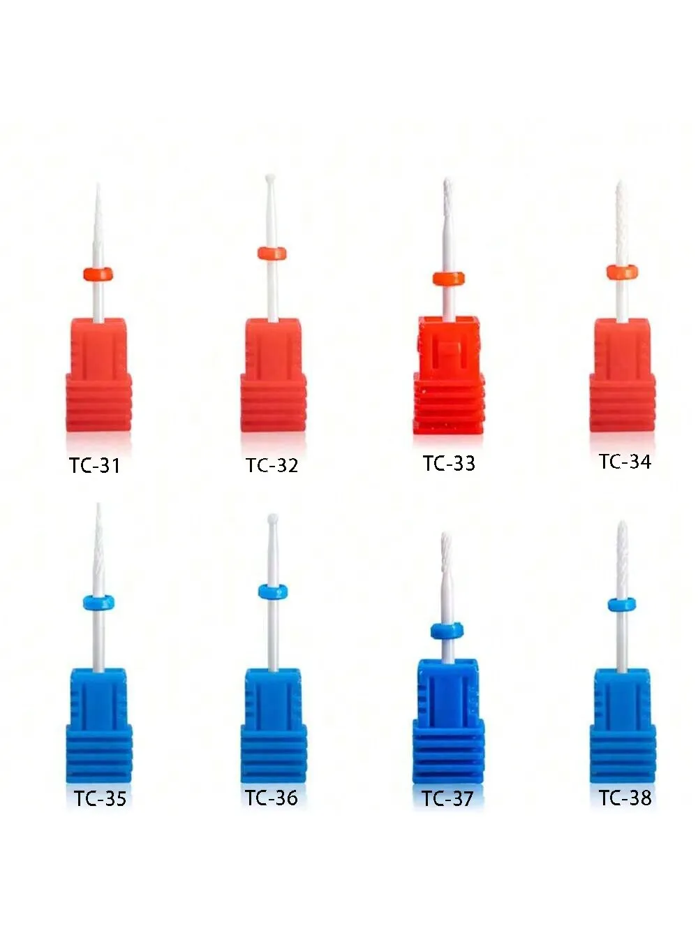 Set di testine abrasive in ceramica per nail art da 1 o 4 pezzi, strumenti esfolianti per la rimozione delle cuticole, bastoncini per la cura delle unghie pre-treatamento