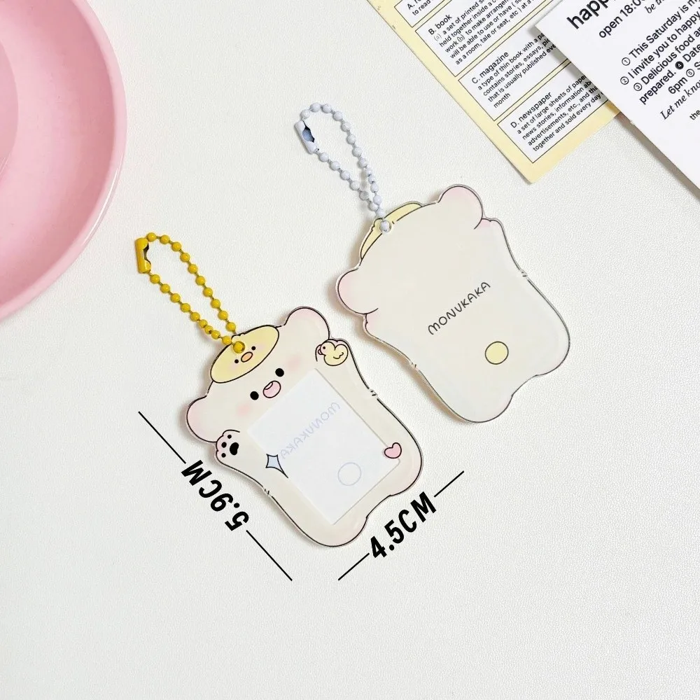 Kawaii Photocard حامل مقاومة للخدش بطاقة الصور كم واقية المفاتيح حامي بطاقات باب الحافلة كم