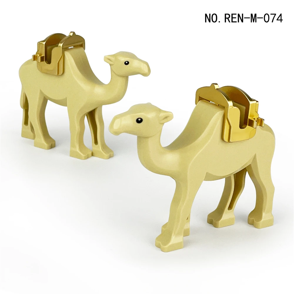 MOC City – blocs de construction d'animaux, figurines d'éléphant, cerf Sika, chameau, Zoo, Fram, accessoires, briques, jouets pour enfants, cadeau