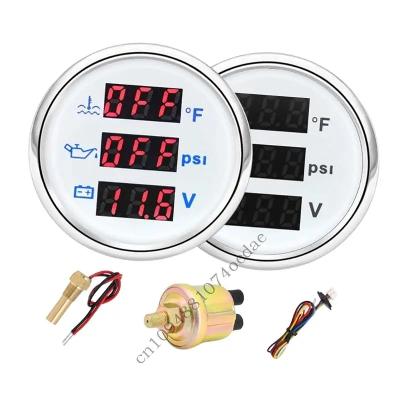 High Performances Digital Oil Pressure For Car And Truck Easy Installation Water Temperature Gauge Voltmeter