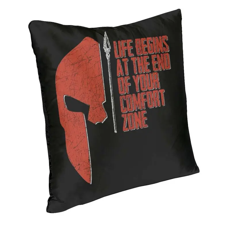 Spartan Spirit Sparta Warrior Cushion Cover 45x45cm Decoration 3D Printing Throw Pillow Case for Living Room Double-sided
