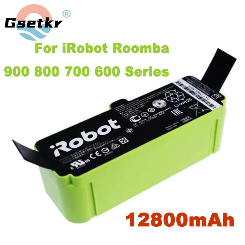 14.4V 12800mAh Li Ion Battery for iRobot Roomba Cleaner 900 800 700 600 Series 960 980 981 965 895 890 860 695 692 690 680 675