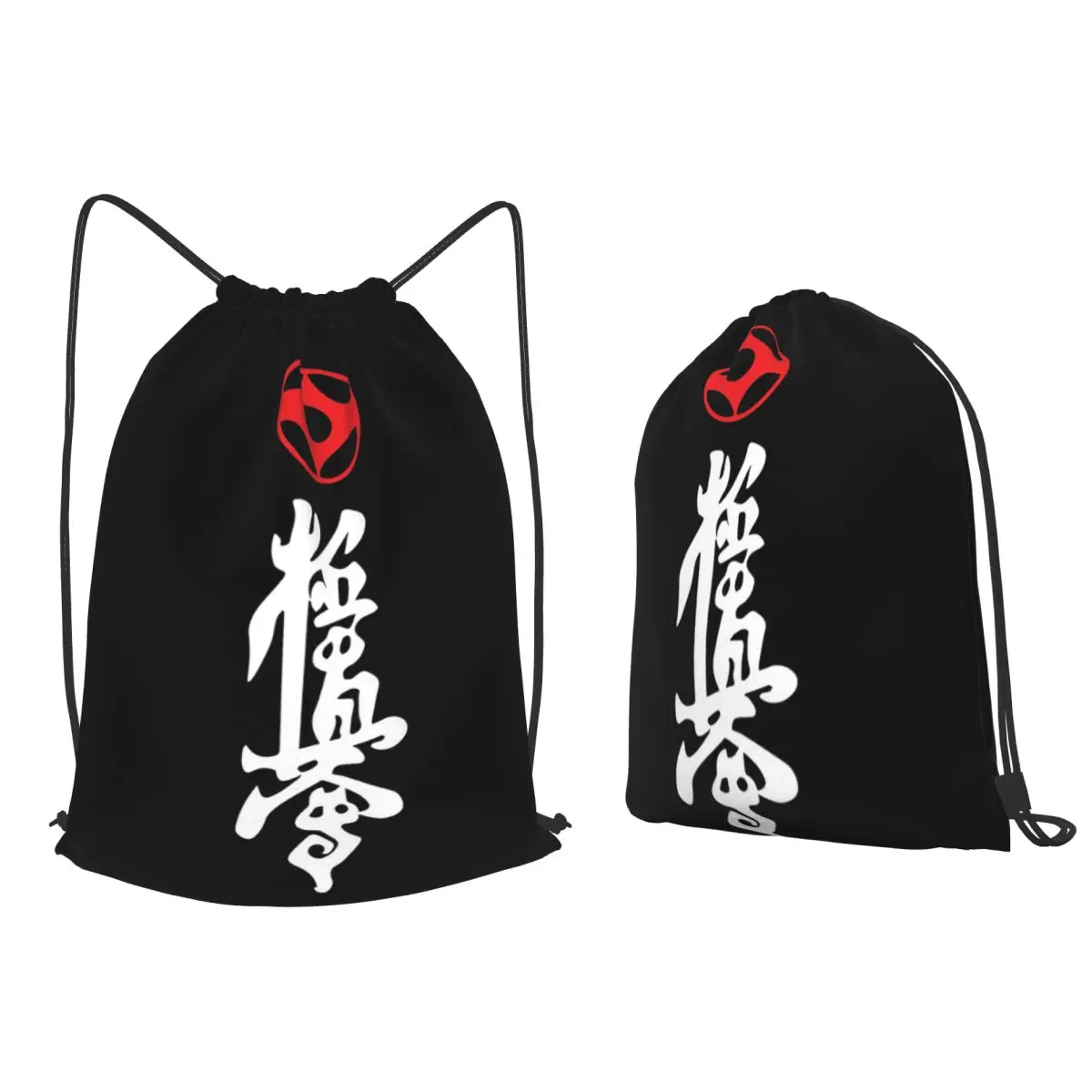 Kyokushin Kaikan Karate Symbol Kyokushinkai Dojo Backpacks Multi-function Drawstring Bags Storage Bag Book Bags for Man Woman