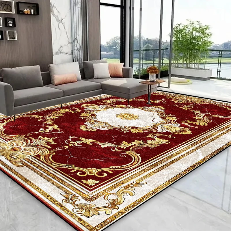 Gorgeous Retro Large Size Rugs Living Room Decoration Home Hotel Hall Carpet Bedroom Sofa Table Side Non-slip Floor Mat Tapete