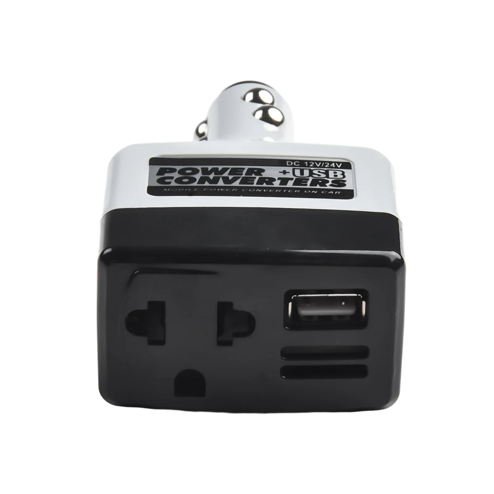 1pc Car Power Converter Adapter Inverter USB Outlet Charger 12v/24v To 220V DC To AC With ABS Flame Retardant Plastic