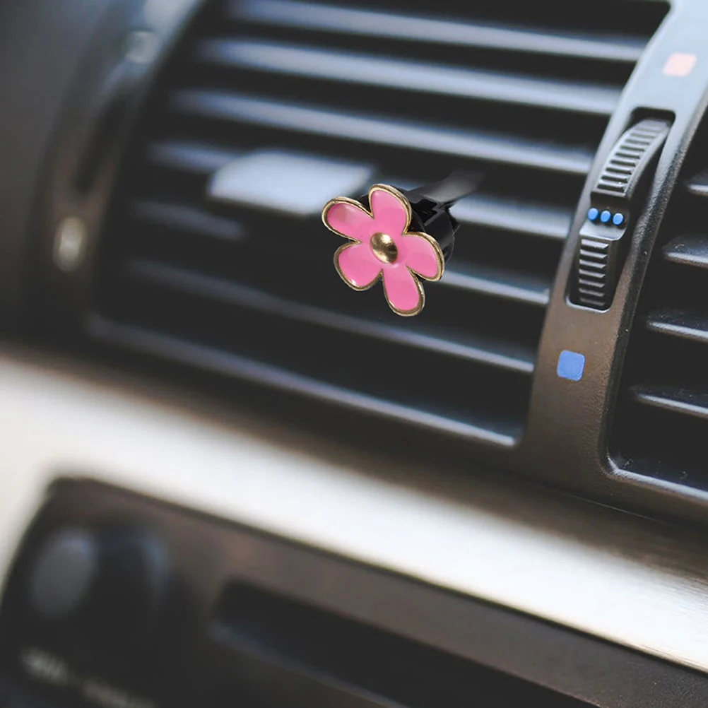 

12pcs Daisy Style Interior Air Conditioner Outlet Accessories Cute Freshener Clips Lightweight Durable Vent Decorations For