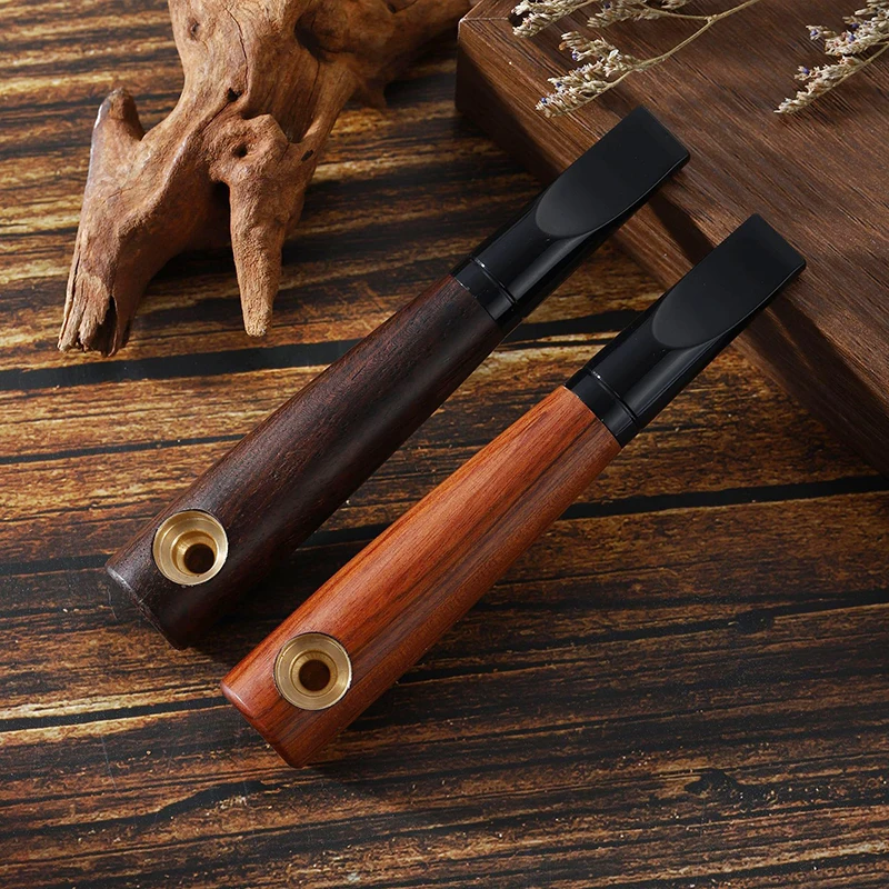 

2026 New Wooden Handmade Pipe 3 With Straight Tube Tobacco, Thick And Thin Pipe Cigar-Style Filter Smoking Rod, A Gift For Men