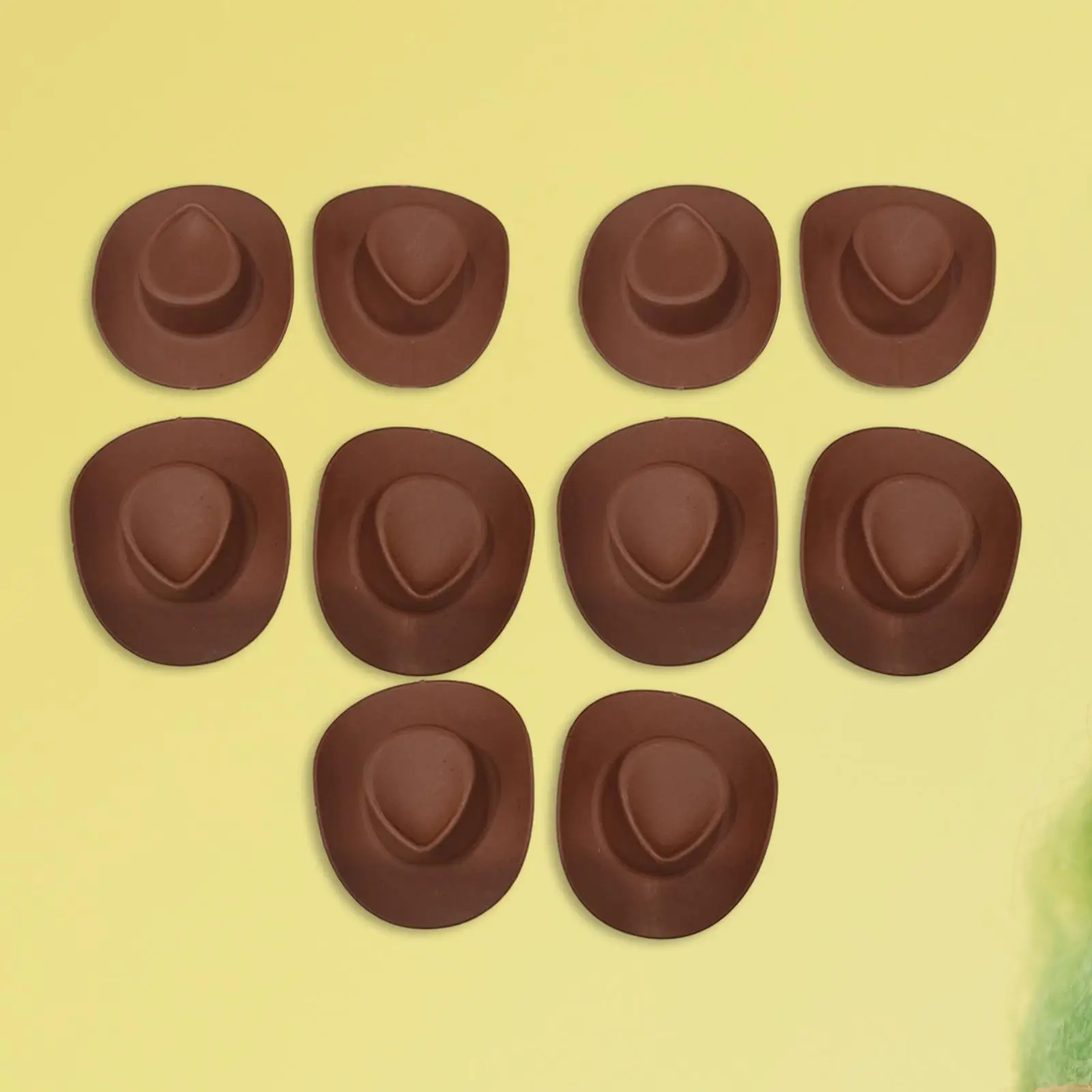 10x Doll House Mini Cowgirl Hat Pretend Play Party Accessories Cake Topper 1/6