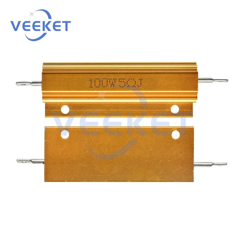 Aluminum Power Metal Shell Case Wirewound Resistor 50W 100W 0.01R to 100K Ohm 5% Accuracy Various Resistance Options Available