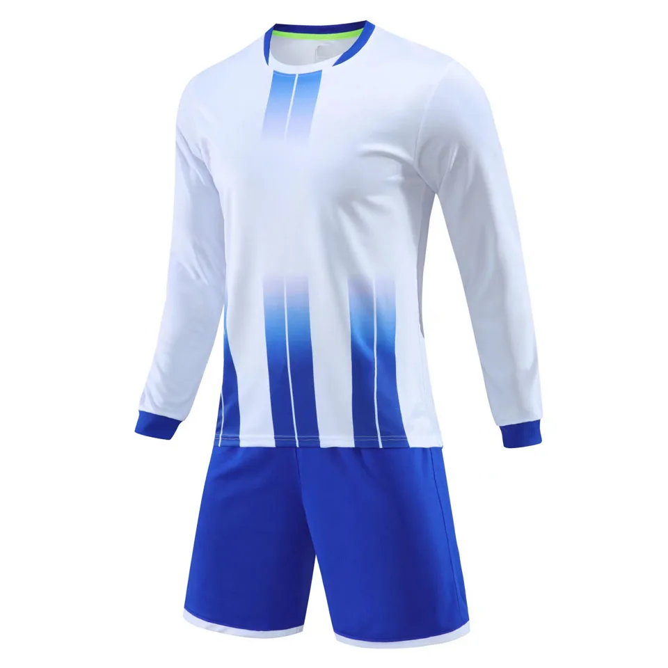 23/24 New Season Long Sleeve Soccer Jersey Suit for Men Children DIY Custom Sublimation Blank Man Kids Team Football Uniform Set