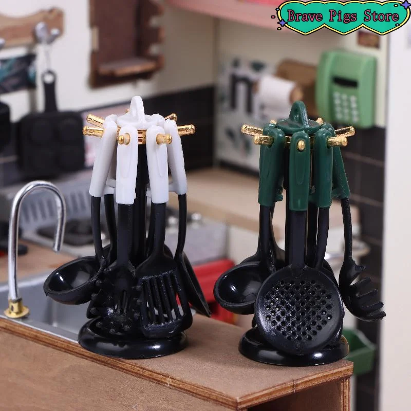 1Set Mini Spatula Utensils Model Mini Kitchenware Models Shooting Scene Props