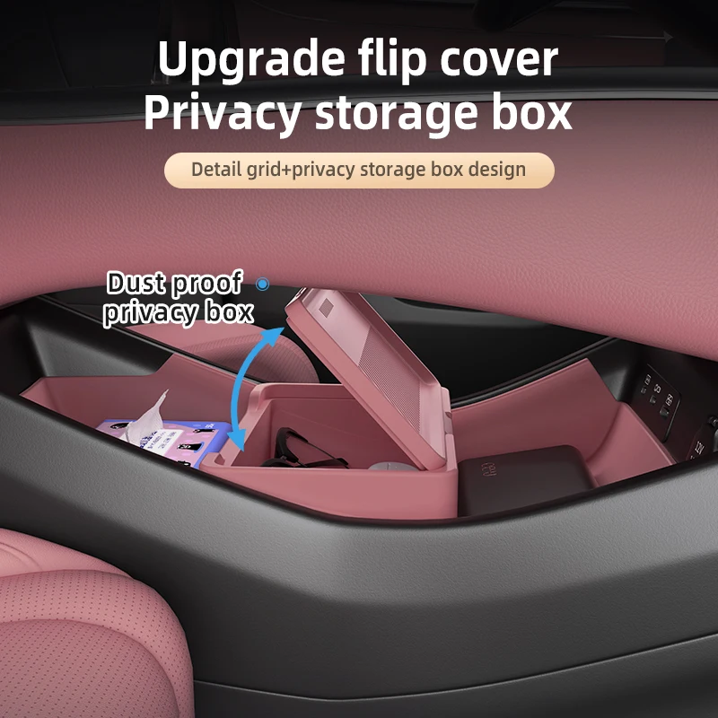 2025 For BYD Sealion 7 Silicone Center Console Below Storage Box Central Control Organizer Mat Car Interior