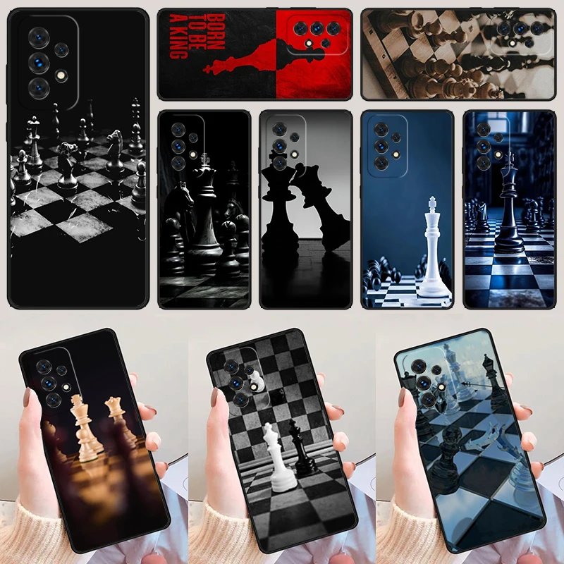 Chess Queen Board Game For Samsung Galaxy A52 A72 A73 A20e A21S A50 A70 A11 A12 A42 A31 A40 A51 A71 A32 A80 A91 Phone Case Cover