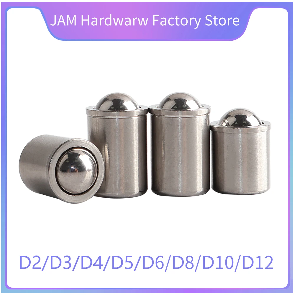 

10PCS Factory Price MJ410 304 Stainless Steel Positioning Ball Head Plunger Ball Screw Press In Spring Plunger Extended Version