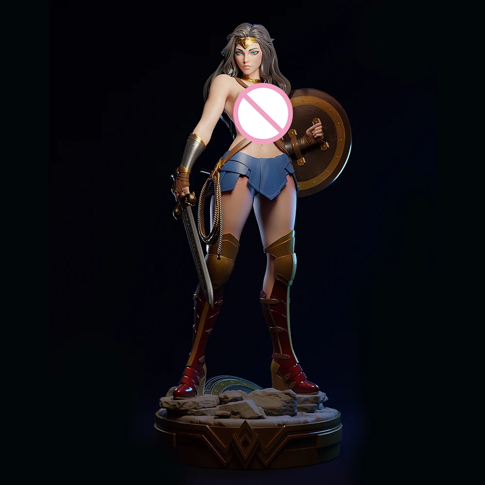 

1/24 Sexy Female Warrior NSFW Resin Figurine Toy Unpainted GK Doll Unassembled 3D Print Assembly Miniature Reduction Statue Toy