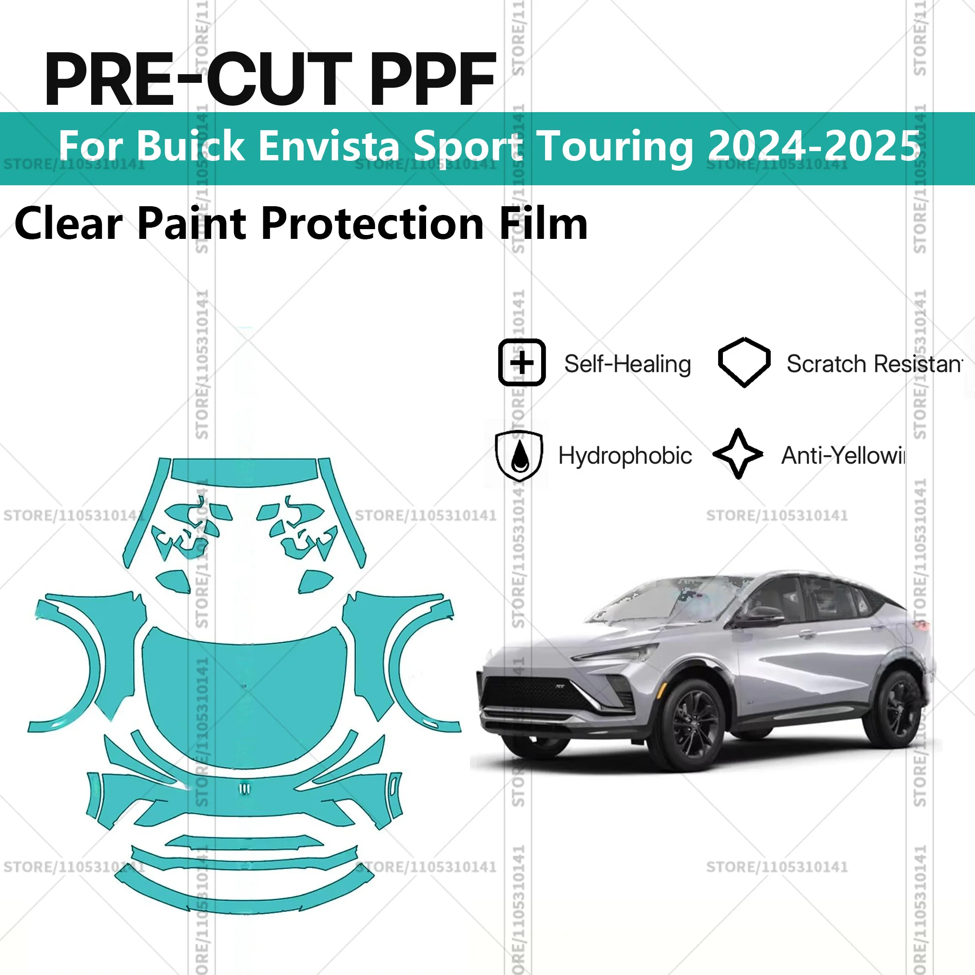 

Pre-Cut Paint Protection Film PPF Transparent Car Film Automotive PPF Front Kit For Buick Envista Sport Touring 2024-2025