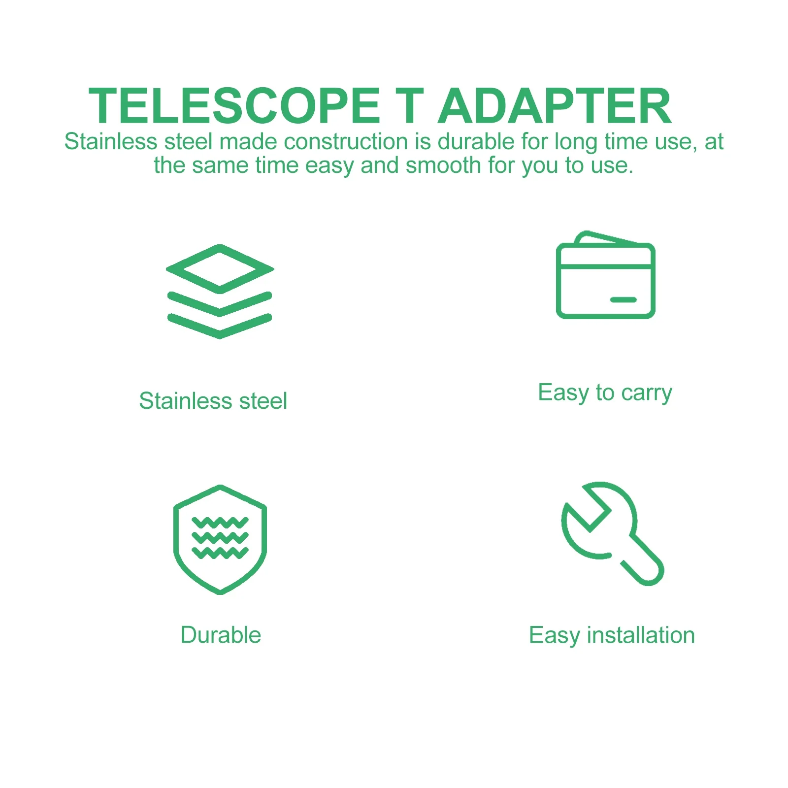 

1.25 Inch Telescope T Adapter Stainless Steel Metal Mount For Dslr Camera M42 Lenses Astrophotography Eyepiece Holder