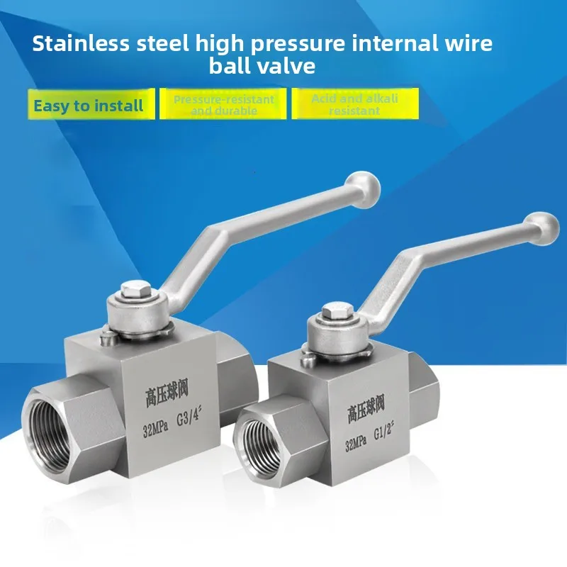 Hydraulic High Pressure Ball Valve 31.5Mpa G / NPT 3/4 1 1-1/4 1-1/2 Manual Valve Industry Valve