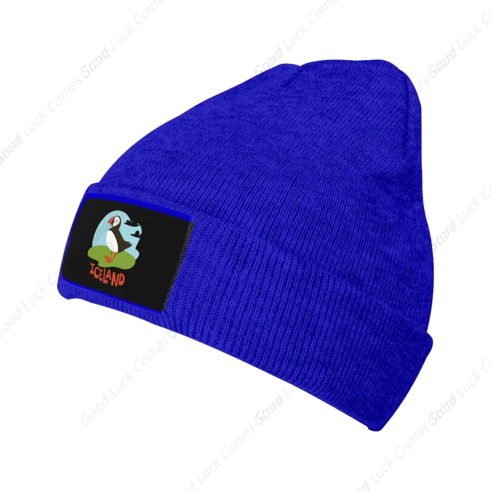 Winter Knit Hat Cap for Men Women, Puffins Animals of Iceland Set Unisex Beanie Hat Cuffed Skull Cap Warm Ski Hats