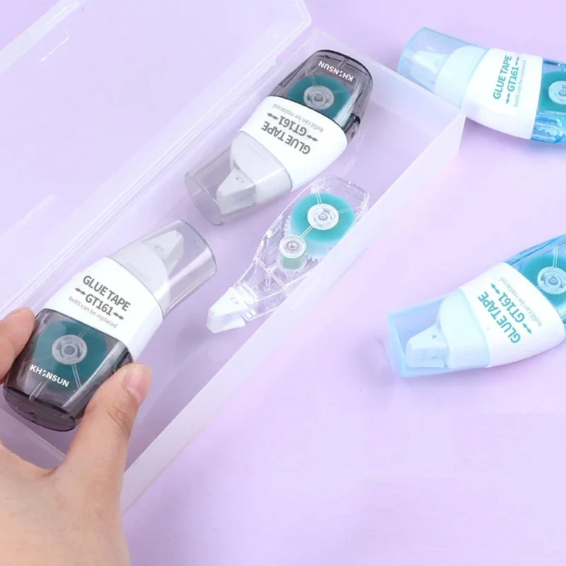 3 قطعة لاصق على الوجهين الأسطوانة النقاط شريط لاصق 6 مللي متر * 8 متر مع استبدال الأساسية غير مرئية لاصق شفاف DIY بها بنفسك كتيب