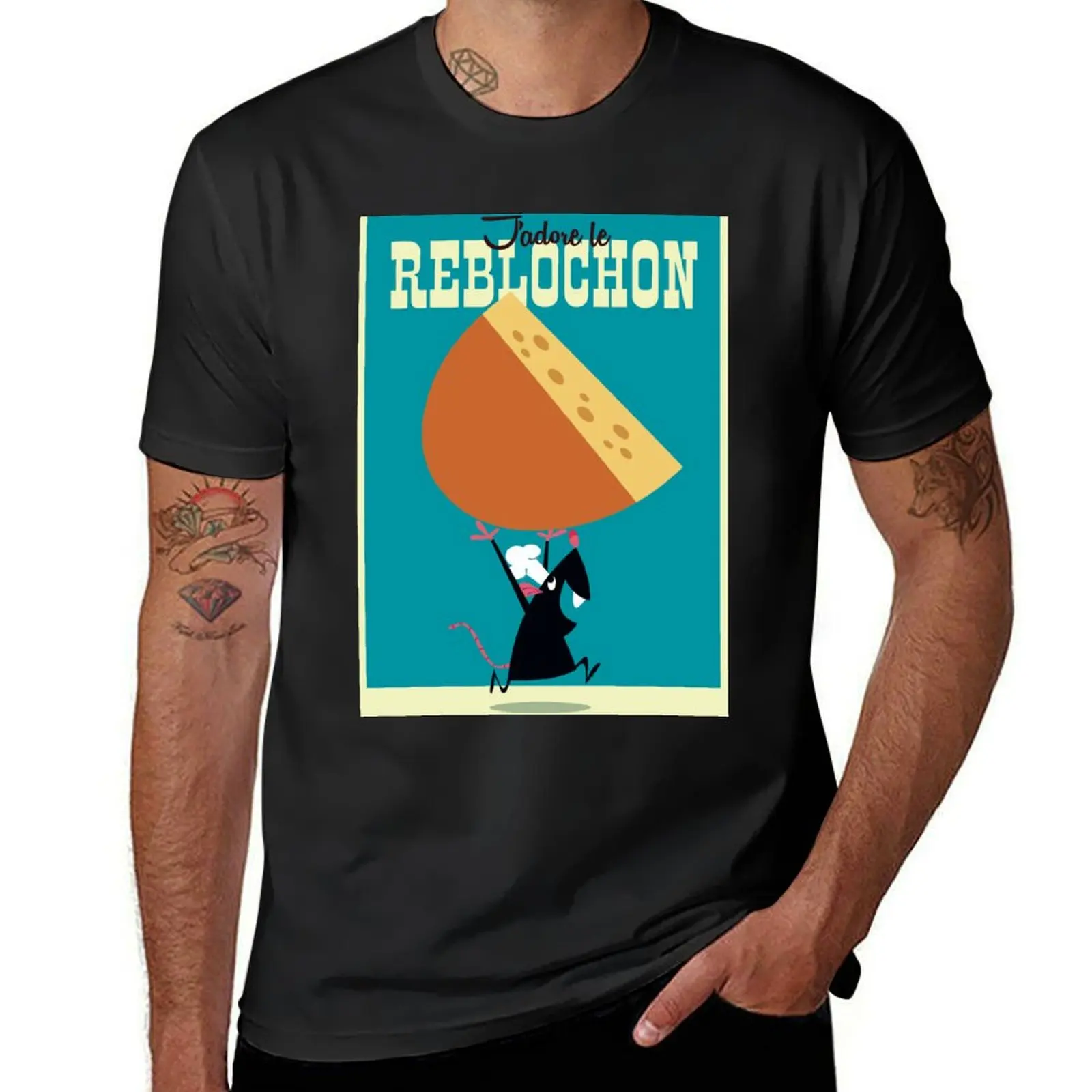 J'adore Reblochon Poster T-Shirt niedlichen Tops Zoll entwerfen Sie Ihre eigenen übergroßen Männer T-Shirt