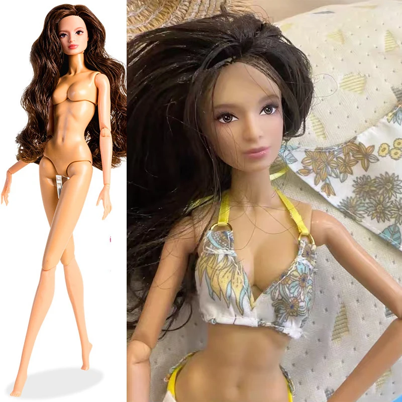 

Normal Skin Supermodel Doll Toy 1/6 PP Model 32cm BJD Nude Doll 12 Joint Movable Body + Head Girl Dress Up Toys Collectible Gift